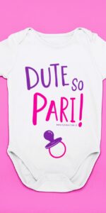 Body bambina "Dute so pari!"