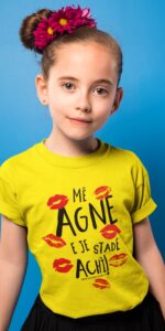 T-shirt bambino unisex "Mê agne e je stade achì!"