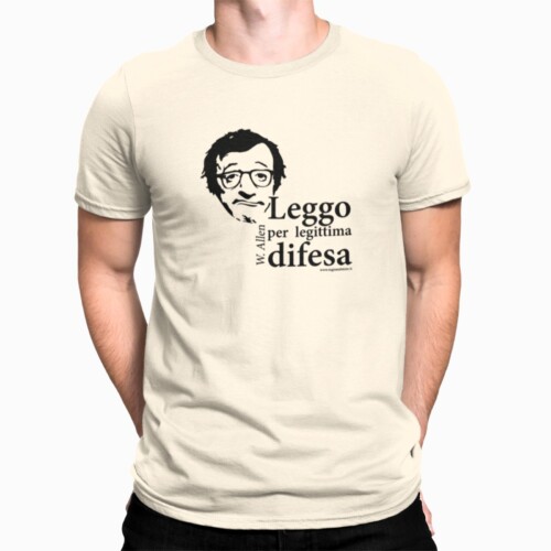T-shirt uomo "Leggo per legittima difesa"
